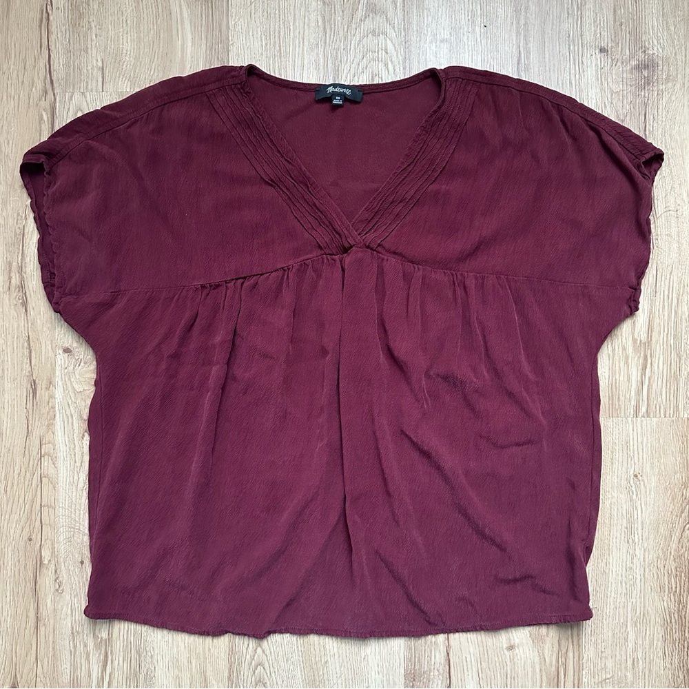 Madewell V-neck Drapey Blouse
